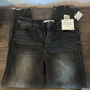 New Abercrombie super skinny ankle high rise jeans size waist 27